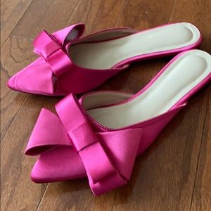 New ! Jcrew look alike Satin Bow Mules
